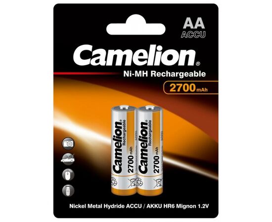 Акумулятор Camelion AA 2700 mAh Ni-MH * 2 R6-2BL (NH-AA2700BP2)