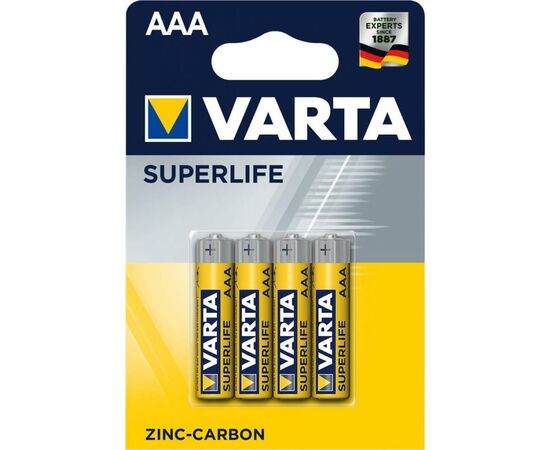 Батарейка Varta SUPERLIFE Zinc-Carbon R03 * 4 (02003101414)