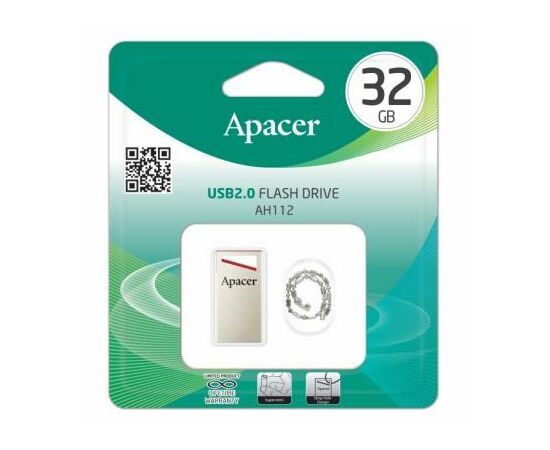 USB флеш накопитель Apacer 32GB AH112 USB 2.0 (AP32GAH112R-1), изображение 2 USB флеш накопитель Apacer 32GB AH112 USB 2.0 (AP32GAH112R-1), изображение 2