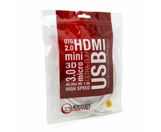 Кабель мультимедійний DisplayPort to HDMI 2.0m Extradigital (KBD1669), зображення 6 Кабель мультимедійний DisplayPort to HDMI 2.0m Extradigital (KBD1669), зображення 6