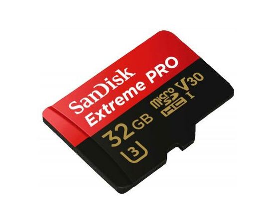 Карта памяти SanDisk 32GB microSD class 10 V30 A1 UHS-I U3 4K Extreme Pro (SDSQXCG-032G-GN6MA), изображение 3 Карта памяти SanDisk 32GB microSD class 10 V30 A1 UHS-I U3 4K Extreme Pro (SDSQXCG-032G-GN6MA), изображение 3