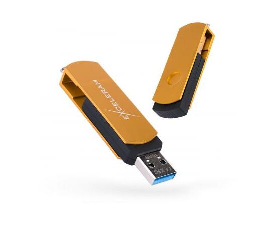 USB флеш накопичувач eXceleram 16GB P2 Series Gold/Black USB 3.1 Gen 1 (EXP2U3GOB16)