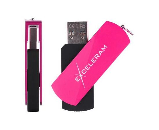 USB флеш накопитель eXceleram 16GB P2 Series Rose/Black USB 3.1 Gen 1 (EXP2U3ROB16), изображение 4 USB флеш накопитель eXceleram 16GB P2 Series Rose/Black USB 3.1 Gen 1 (EXP2U3ROB16), изображение 4