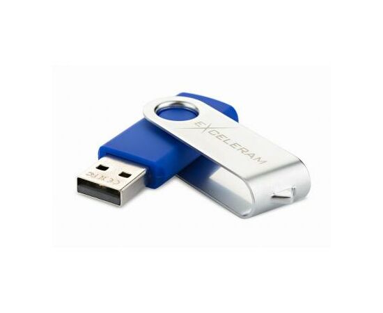 USB флеш накопитель eXceleram 32GB P1 Series Silver/Blue USB 2.0 (EXP1U2SIBL32), изображение 2 USB флеш накопитель eXceleram 32GB P1 Series Silver/Blue USB 2.0 (EXP1U2SIBL32), изображение 2
