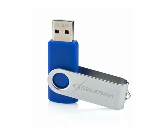 USB флеш накопитель eXceleram 32GB P1 Series Silver/Blue USB 2.0 (EXP1U2SIBL32), изображение 3 USB флеш накопитель eXceleram 32GB P1 Series Silver/Blue USB 2.0 (EXP1U2SIBL32), изображение 3