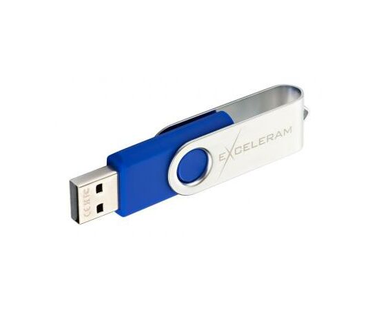 USB флеш накопитель eXceleram 32GB P1 Series Silver/Blue USB 2.0 (EXP1U2SIBL32), изображение 5 USB флеш накопитель eXceleram 32GB P1 Series Silver/Blue USB 2.0 (EXP1U2SIBL32), изображение 5