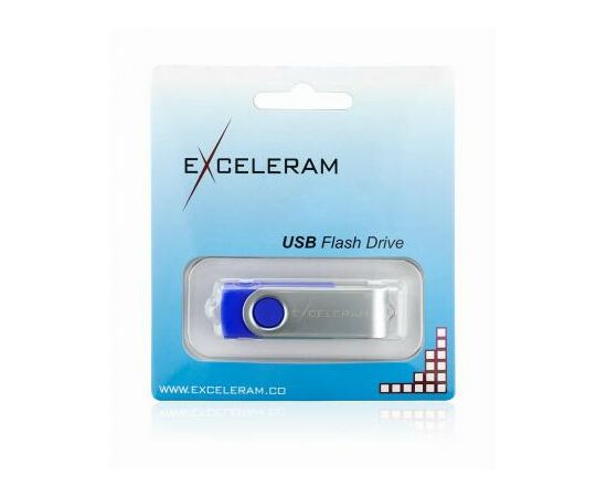 USB флеш накопитель eXceleram 32GB P1 Series Silver/Blue USB 2.0 (EXP1U2SIBL32), изображение 8 USB флеш накопитель eXceleram 32GB P1 Series Silver/Blue USB 2.0 (EXP1U2SIBL32), изображение 8