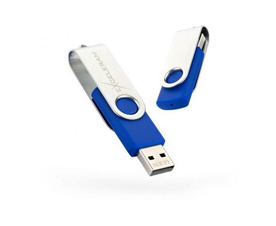 USB флеш накопитель eXceleram 32GB P1 Series Silver/Blue USB 2.0 (EXP1U2SIBL32)