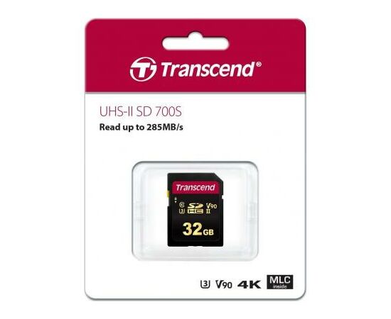 Карта памяти Transcend 32GB SDHC class 10 UHS-II U3 V30 MLC (TS32GSDC700S), изображение 2 Карта памяти Transcend 32GB SDHC class 10 UHS-II U3 V30 MLC (TS32GSDC700S), изображение 2
