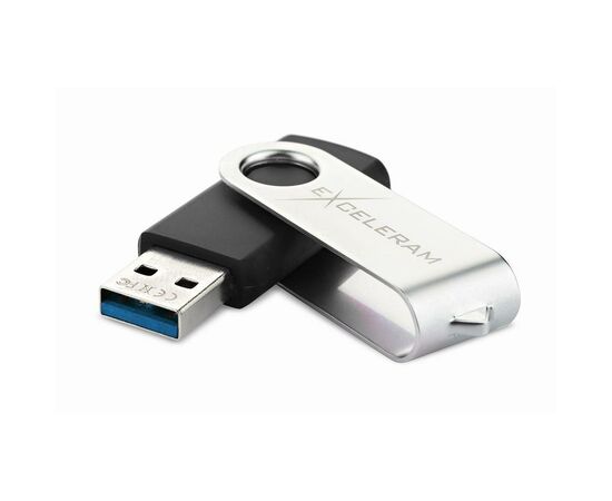USB флеш накопитель eXceleram 16GB P1 Series Silver/Black USB 3.1 Gen 1 (EXP1U3SIB16), изображение 2 USB флеш накопитель eXceleram 16GB P1 Series Silver/Black USB 3.1 Gen 1 (EXP1U3SIB16), изображение 2