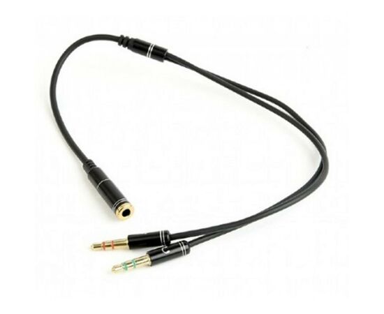 Кабель мультимедійний Jack 3.5mm F to 2 x Jack 3.5mm M Cablexpert (CCA-418M)