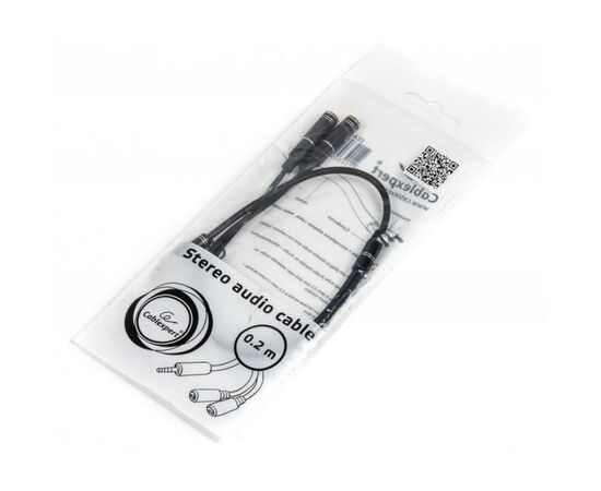 Кабель мультимедийный Jack 3.5mm M to 2 x Jack 3.5mm F (4pin) Cablexpert (CCA-417M), изображение 2 Кабель мультимедийный Jack 3.5mm M to 2 x Jack 3.5mm F (4pin) Cablexpert (CCA-417M), изображение 2