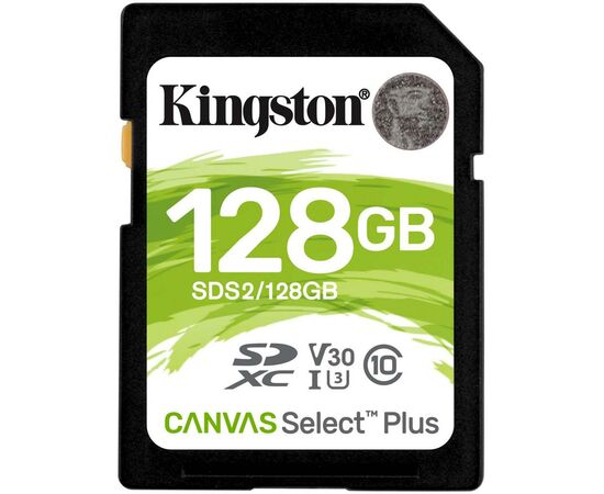 Карта пам'яті Kingston 128GB SDXC class 10 UHS-I U3 Canvas Select Plus (SDS2/128GB)