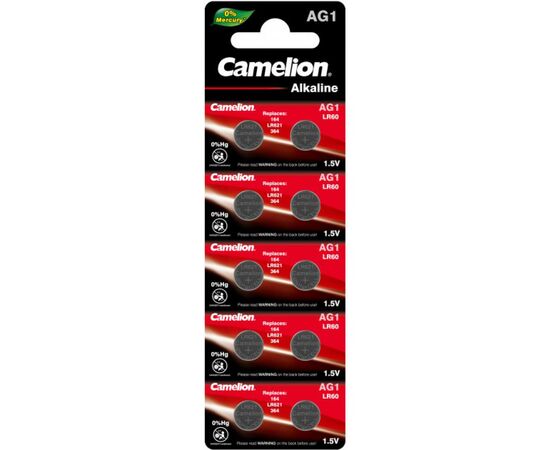 Батарейка AG1 / LR621 / LR60 Alkaline * 10 Camelion (AG1-BP10)