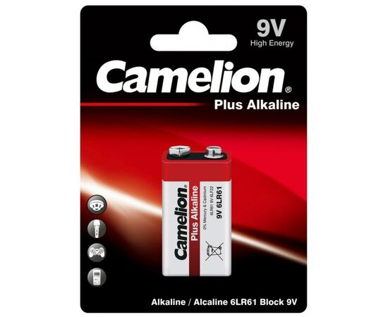 Батарейка Camelion Крона 6LR61 9V Plus Alkaline * 1 (6LR61-BP1)