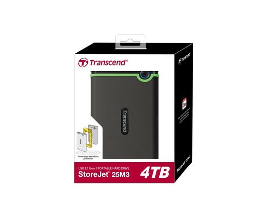 Внешний жесткий диск 2.5" 4TB Transcend (TS4TSJ25M3S), изображение 3 Внешний жесткий диск 2.5" 4TB Transcend (TS4TSJ25M3S), изображение 3
