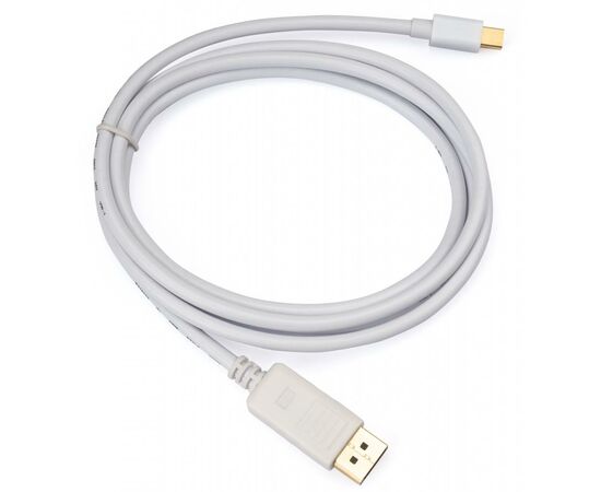 Кабель мультимедийный Mini Display Port to Display Port 1.8m 4K white Vinga (VCPMDPDP1.8WH), изображение 2 Кабель мультимедийный Mini Display Port to Display Port 1.8m 4K white Vinga (VCPMDPDP1.8WH), изображение 2