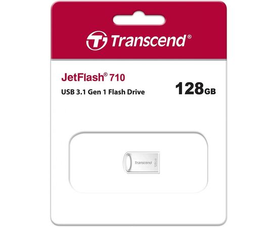 USB флеш накопитель Transcend 128GB JetFlash 710 Silver USB 3.0 (TS128GJF710S), изображение 4 USB флеш накопитель Transcend 128GB JetFlash 710 Silver USB 3.0 (TS128GJF710S), изображение 4