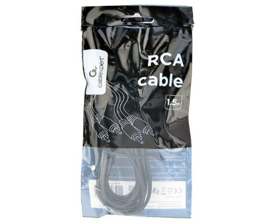 Кабель мультимедийный 2RCA to 2RCA 1.5m Cablexpert (CCAP-202-1.5M), изображение 2