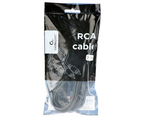 Кабель мультимедийный 2RCA to 2RCA 2.5m Cablexpert (CCAP-202-2.5M), изображение 2