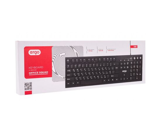 Клавіатура Ergo K-280HUB Black (K-280HUB), зображення 7 Клавіатура Ergo K-280HUB Black (K-280HUB), зображення 7