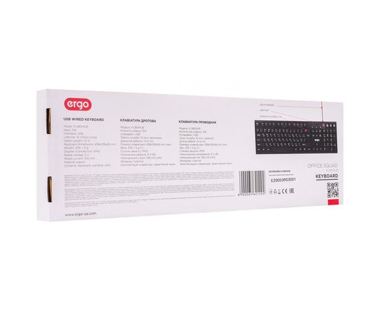 Клавіатура Ergo K-280HUB Black (K-280HUB), зображення 8 Клавіатура Ergo K-280HUB Black (K-280HUB), зображення 8