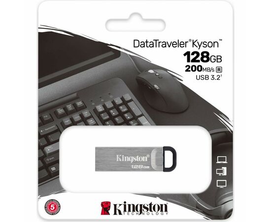 USB флеш накопитель Kingston 128GB Kyson USB 3.2 (DTKN/128GB), изображение 4 USB флеш накопитель Kingston 128GB Kyson USB 3.2 (DTKN/128GB), изображение 4