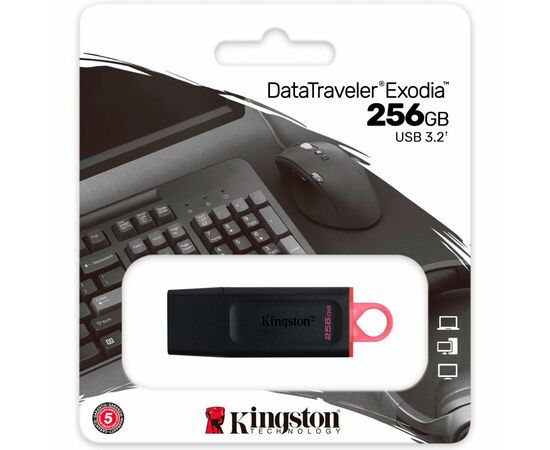 USB флеш накопитель Kingston 256GB DataTraveler Exodia Black/Pink USB 3.2 (DTX/256GB), изображение 6 USB флеш накопитель Kingston 256GB DataTraveler Exodia Black/Pink USB 3.2 (DTX/256GB), изображение 6