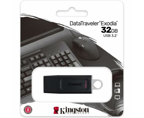 USB флеш накопитель Kingston 32GB DataTraveler Exodia Black/White USB 3.2 (DTX/32GB), изображение 5 USB флеш накопитель Kingston 32GB DataTraveler Exodia Black/White USB 3.2 (DTX/32GB), изображение 5