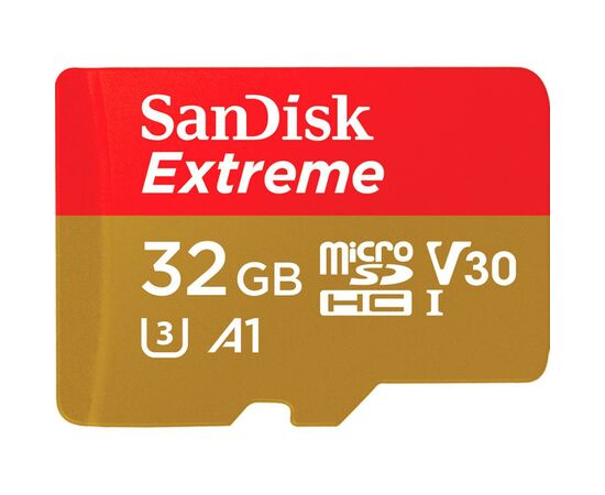 Карта пам'яті SanDisk 32GB microSDHC class 10 UHS-I A1 V30 Extreme (SDSQXAF-032G-GN6GN)