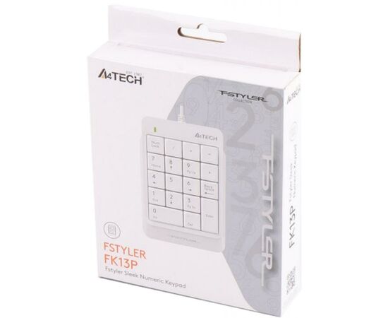 Клавіатура A4Tech K13P Fstyler Numeric Keypad White (FK13P (White)), зображення 5 Клавіатура A4Tech K13P Fstyler Numeric Keypad White (FK13P (White)), зображення 5