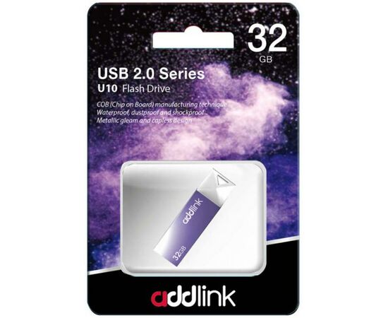 USB флеш накопитель AddLink 32GB U10 Ultra violet USB 2.0 (ad32GBU10V2), изображение 2 USB флеш накопитель AddLink 32GB U10 Ultra violet USB 2.0 (ad32GBU10V2), изображение 2