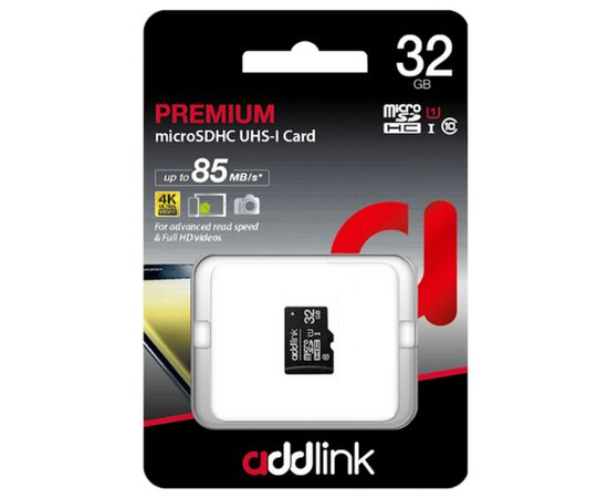 Карта памяти AddLink 32GB microSDHC class 10 UHS-I U1 (ad32GBMSH310), изображение 2 Карта памяти AddLink 32GB microSDHC class 10 UHS-I U1 (ad32GBMSH310), изображение 2