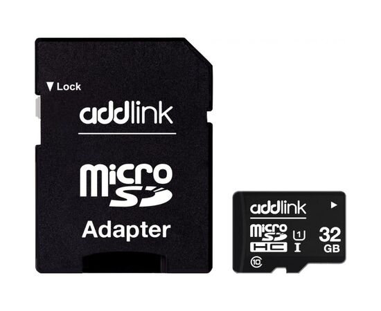 Карта пам'яті AddLink 32GB microSDHC class 10 UHS-I U1 (ad32GBMSH310A)