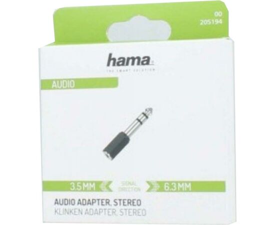 Кабель мультимедійний 6.3 mm Jack - 3.5 mm Jack Stereo Black Hama (00205194), зображення 2 Кабель мультимедійний 6.3 mm Jack - 3.5 mm Jack Stereo Black Hama (00205194), зображення 2