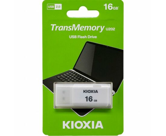 USB флеш накопитель Kioxia 16GB U202 White USB 2.0 (LU202W016GG4), изображение 3 USB флеш накопитель Kioxia 16GB U202 White USB 2.0 (LU202W016GG4), изображение 3