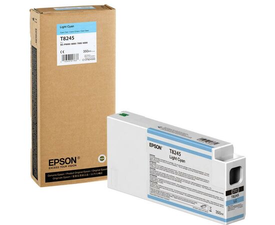 Картридж Epson SureColor SC-P6000/P7000/P8000/P9000 Light Cyan 350мл (C13T824500), изображение 2 Картридж Epson SureColor SC-P6000/P7000/P8000/P9000 Light Cyan 350мл (C13T824500), изображение 2