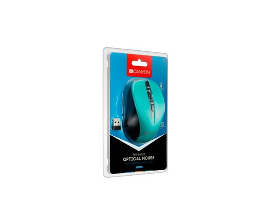 Мишка Canyon CNE-CMSW1GR Wireless Black-Green (CNE-CMSW1GR), зображення 4 Мишка Canyon CNE-CMSW1GR Wireless Black-Green (CNE-CMSW1GR), зображення 4