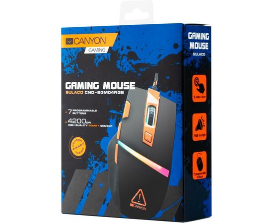 Мишка Canyon Sulaco USB Black (CND-SGM04RGB), зображення 5 Мишка Canyon Sulaco USB Black (CND-SGM04RGB), зображення 5