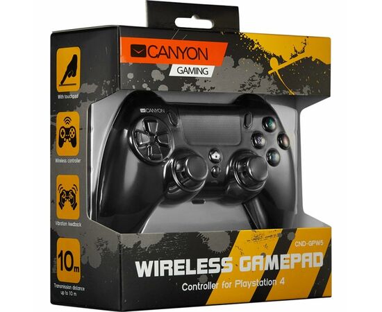 Геймпад Canyon CND-GPW5 Wireless PS4 Black (CND-GPW5), изображение 4 Геймпад Canyon CND-GPW5 Wireless PS4 Black (CND-GPW5), изображение 4