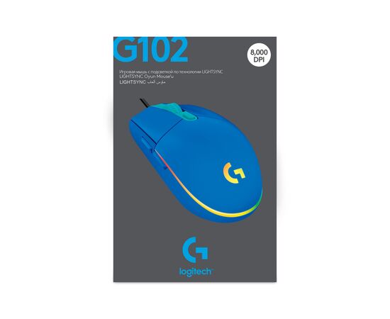 Мышка Logitech G102 Lightsync USB Blue (910-005801), изображение 10 Мышка Logitech G102 Lightsync USB Blue (910-005801), изображение 10