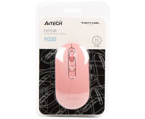 Мышка A4Tech FG20 Pink, изображение 5 Мышка A4Tech FG20 Pink, изображение 5