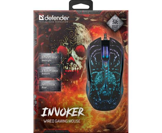 Мышка Defender Invoker GM-947 Black (52947), изображение 9 Мышка Defender Invoker GM-947 Black (52947), изображение 9