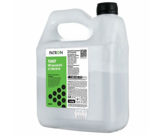 Тонер OKI C3100/C810 1кг BLACK OCS Patron (PN-OC3100-B-1)