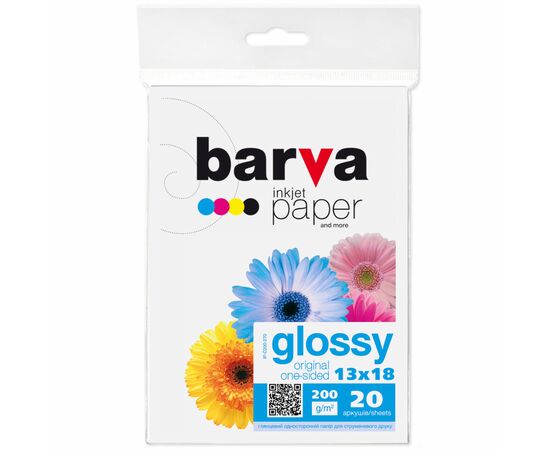 Фотопапір Barva 13x18, 200g/m2, Original Glossy, 20л (IP-C200-270)