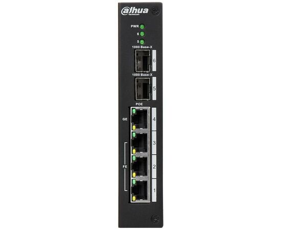 Коммутатор сетевой Dahua DH-PFS4206-4P-120, изображение 2 Коммутатор сетевой Dahua DH-PFS4206-4P-120, изображение 2
