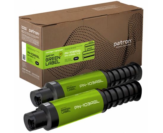 Тонер-картридж Patron HP W1103AD DUAL PACK GREEN Label (PN-103ADGL)