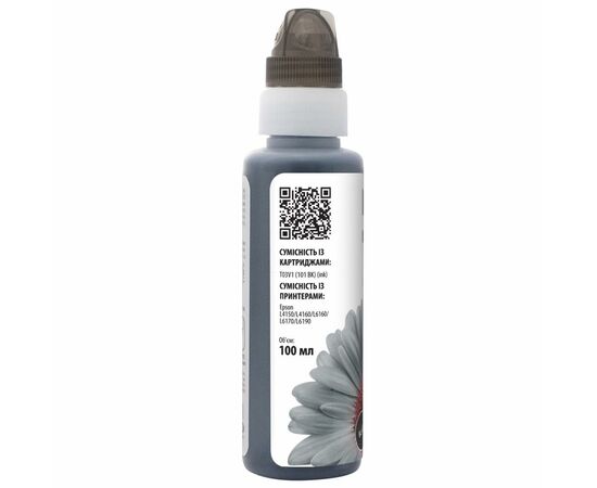 Чернила Barva EPSON L4150/L4160 (101) BLACK Pigm. 100 мл OneKey (E101-558-1K), изображение 2 Чернила Barva EPSON L4150/L4160 (101) BLACK Pigm. 100 мл OneKey (E101-558-1K), изображение 2