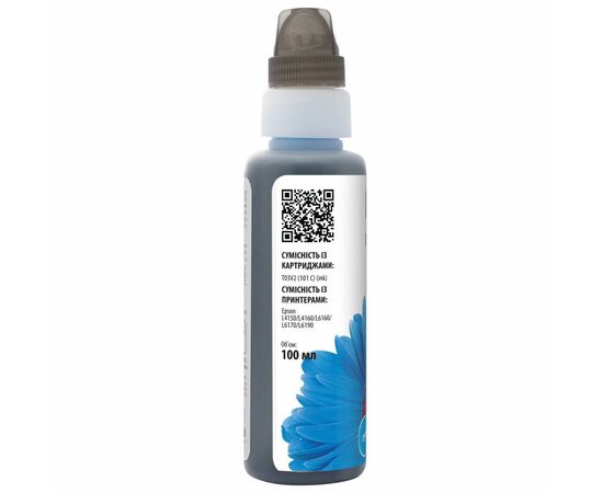 Чернила Barva EPSON L4150/L4160 (101) CYAN 100 мл OneKey (E101-559-1K), изображение 2 Чернила Barva EPSON L4150/L4160 (101) CYAN 100 мл OneKey (E101-559-1K), изображение 2