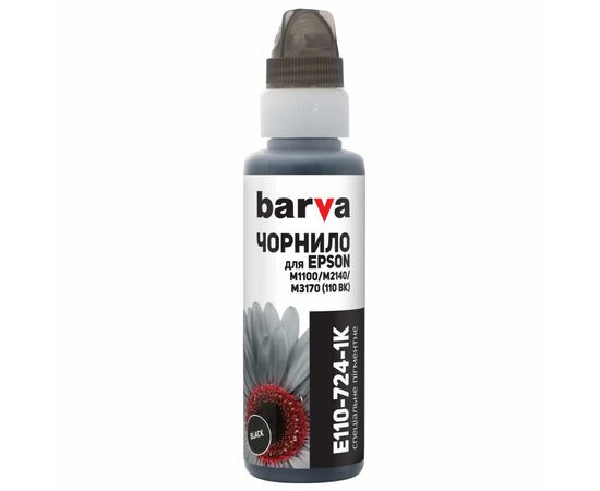 Чорнило Barva EPSON M1100/M3170 (110 Bk) BLACK Pigm. 100 мл OneKey (E110-724-1K)